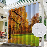 Lofaris Autumn Maple Forest Waterproof Outdoor Curtains For Porch